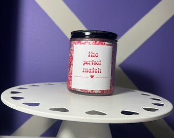 Valentine's Day Soy Candle, Valentine's Day Gift, The Perfect Match Funny Candle Soy Wax Candle, Gift for Him, Gift for Her