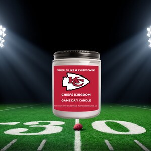 Smells Like A Chiefs Win Candle | Unique Gift Idea | Kansas City Chiefs Gift Candle | Game Day Decor | Sport Themed Candle | NFL Chiefs