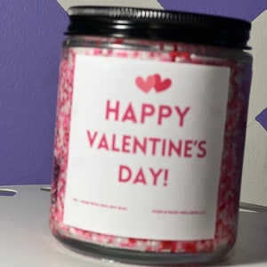 Valentine&#39;s Day Soy Candle, Valentine&#39;s Day Gift, Happy Valentine&#39;s Day Soy Wax Candle, Gift for Him, Gift for Her