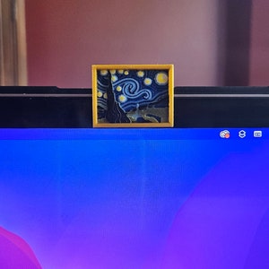 Starry Night Webcam Cover - Camera Cover - Privacy Slide