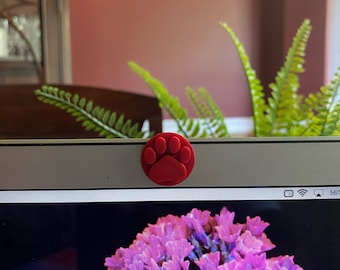 Paw Print Webcam Cover - Camera Cover - Privacy Slide
