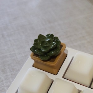 Succulent Keycap | Artisan 3D Printed Plant Keycap | Mechanical Keyboard Accessory | Cute Gift for Plant Lover