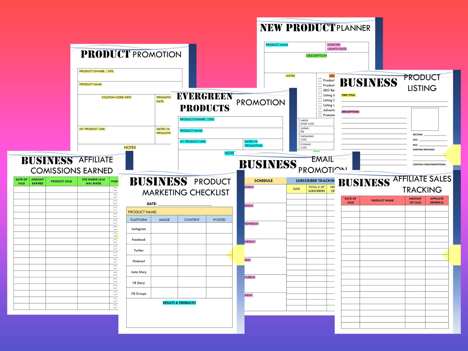 Etsy Shop Business Planner Printable Etsy Shop Planner Digital | Etsy