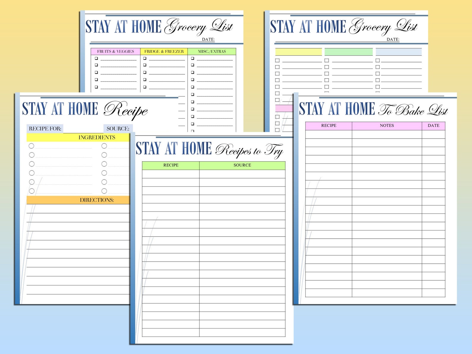 Household Planner Printable Home Management Digital Download Etsy