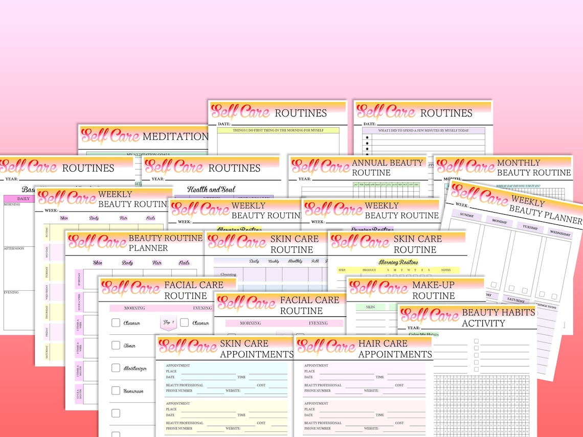 Self Care Journal Life Planner Printable Mental Health Digital Etsy