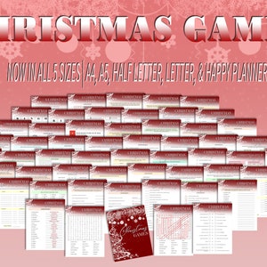 Christmas Games Bundle Family Christmas Games Trivia Quiz Office School Party Games Planner Printable Holiday Planner Digital Download Xmas