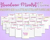 Manifestation Checks Abundance Mindset Journal Planner Printable Law of Attraction Digital Download Classic Happy PDF Inserts A4 A5 Letter