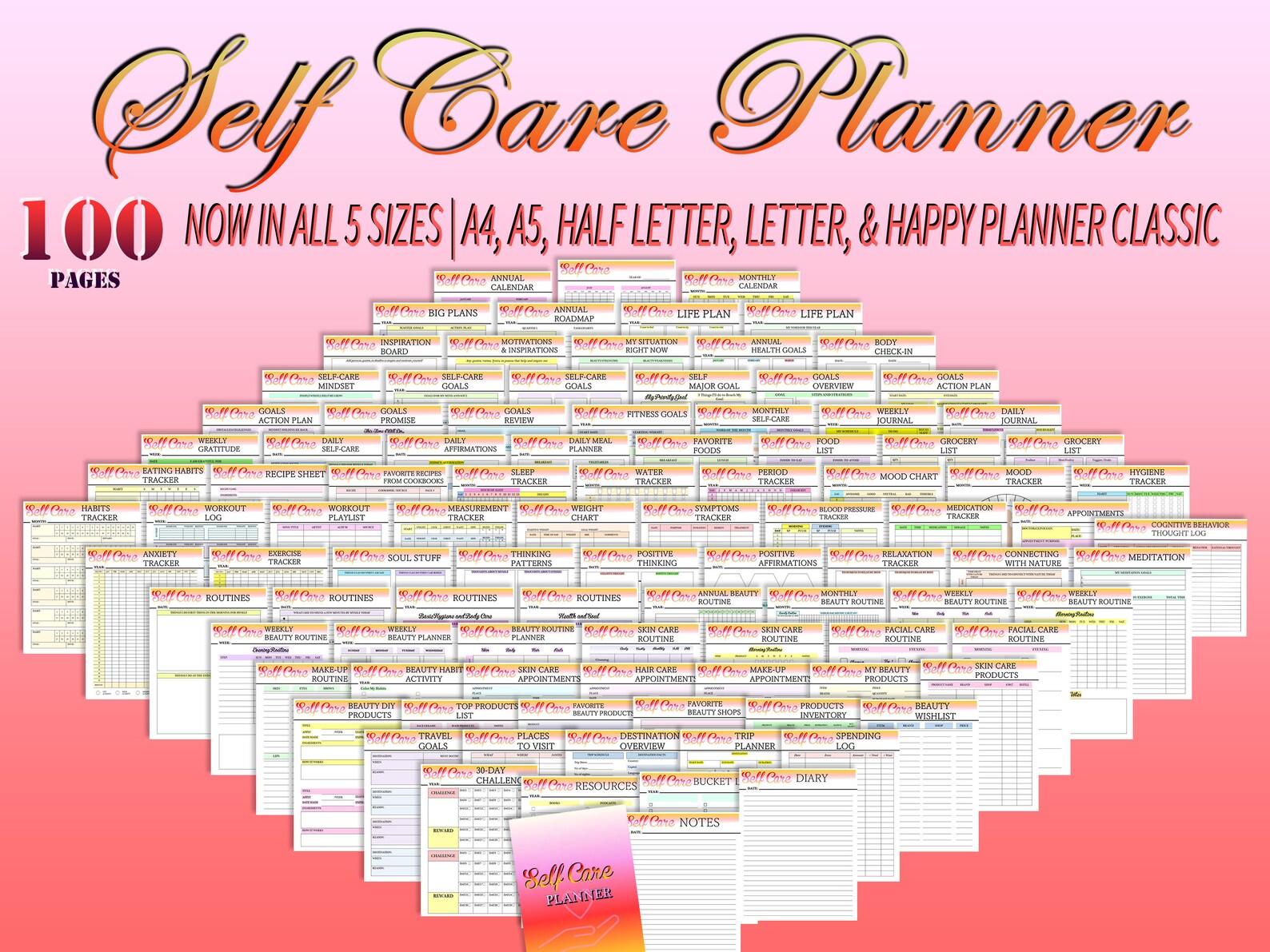 Self Love Journal Self Care Workbook Planner Printable - Etsy