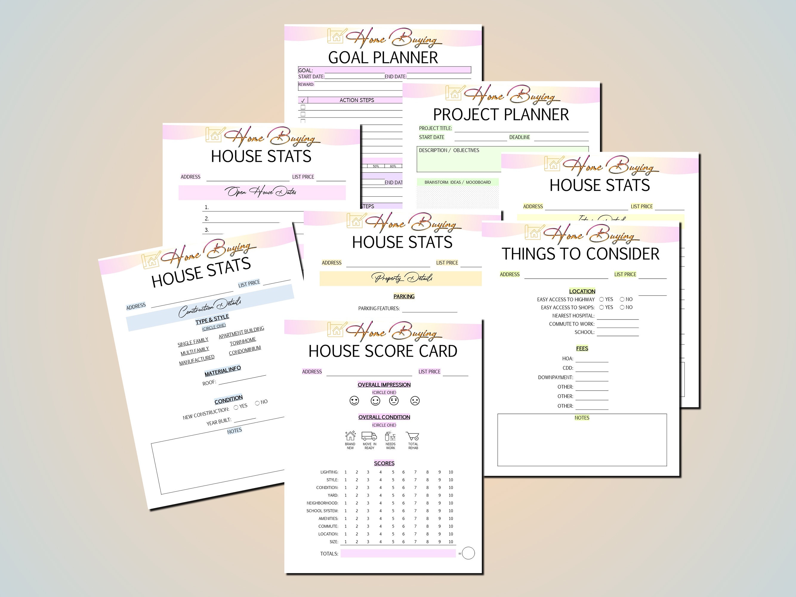 House Hunting Planner Home Buying Checklist Property Printable - Etsy