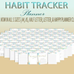 Habit Tracker Planner Hourly Daily Weekly Monthly Habits Routine ...
