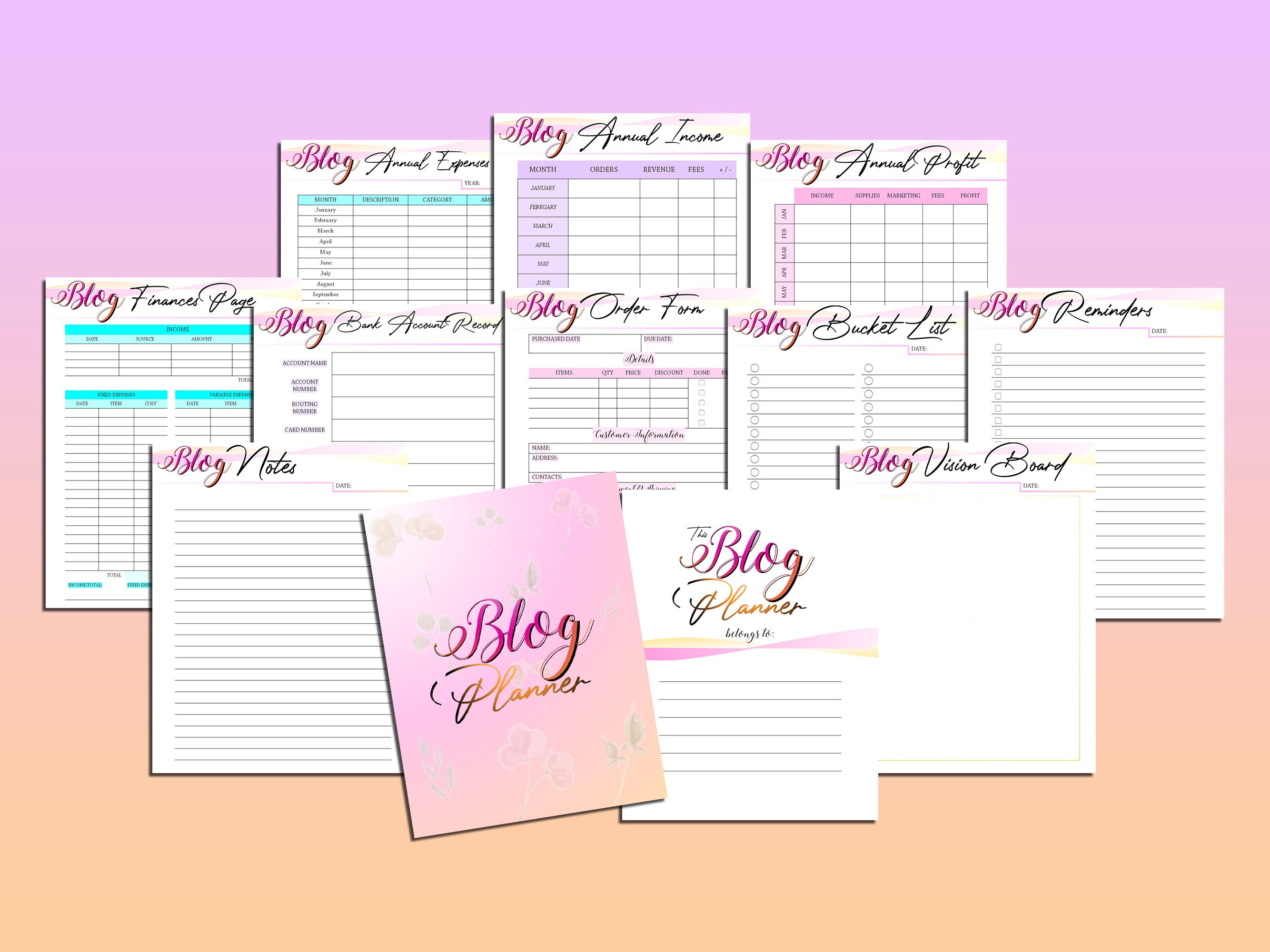 Ultimate Blog Planner Blog Post Printable Influencer Website - Etsy UK