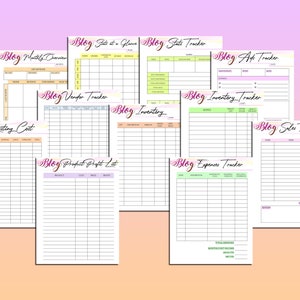 Ultimate Blog Planner Blog Post Printable Influencer Website Digital Download Brand Planner Classic Happy PDF Inserts A4 A5 Letter Half image 4
