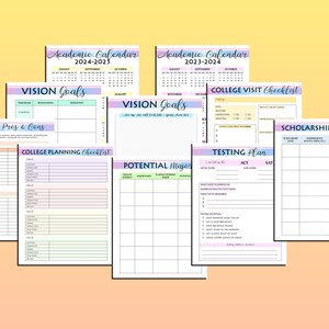 College Planner Printable Planning Visit Student Digital Download ...