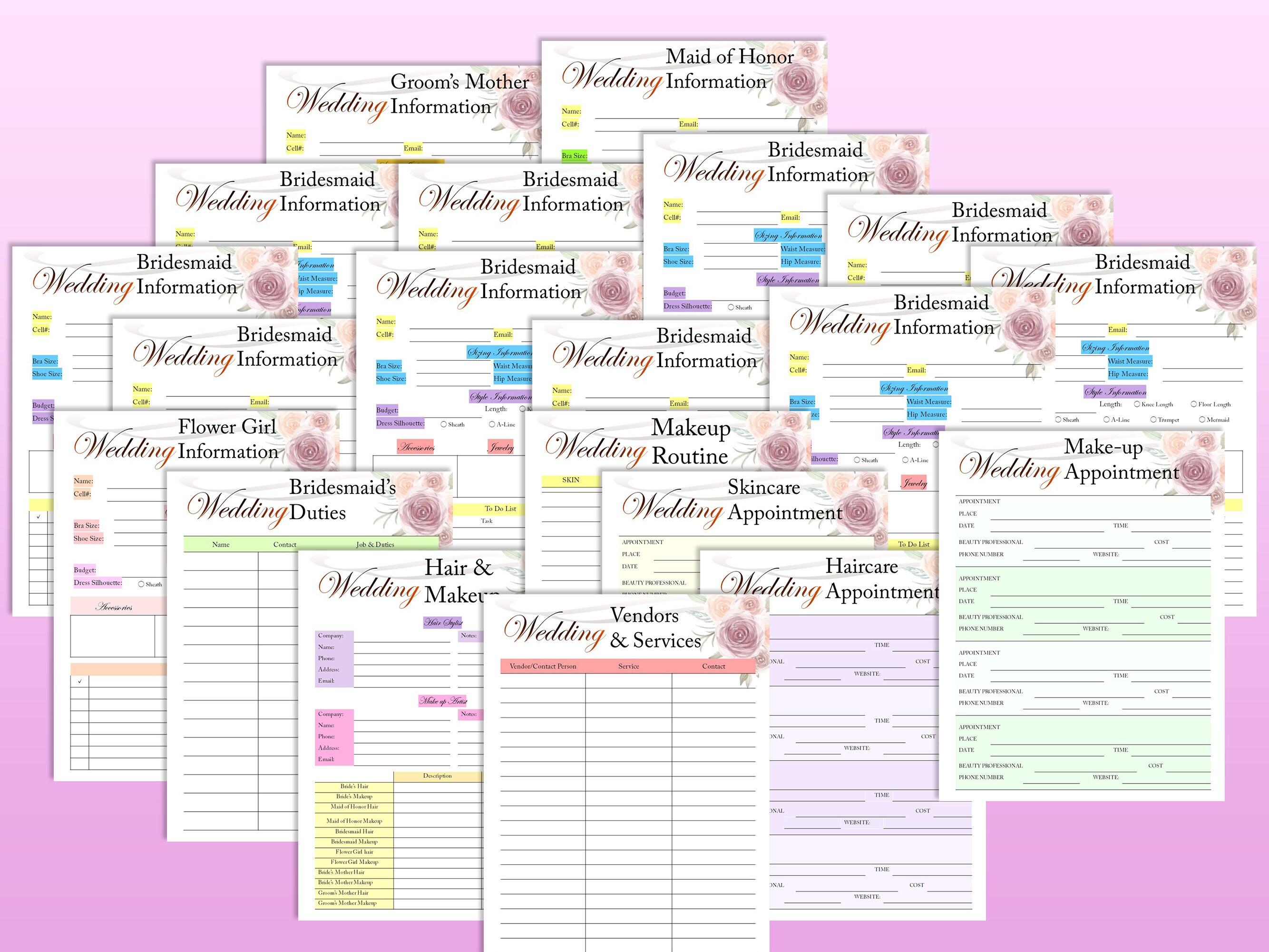 Wedding Planner Printable Wedding Organizer Digital Download - Etsy