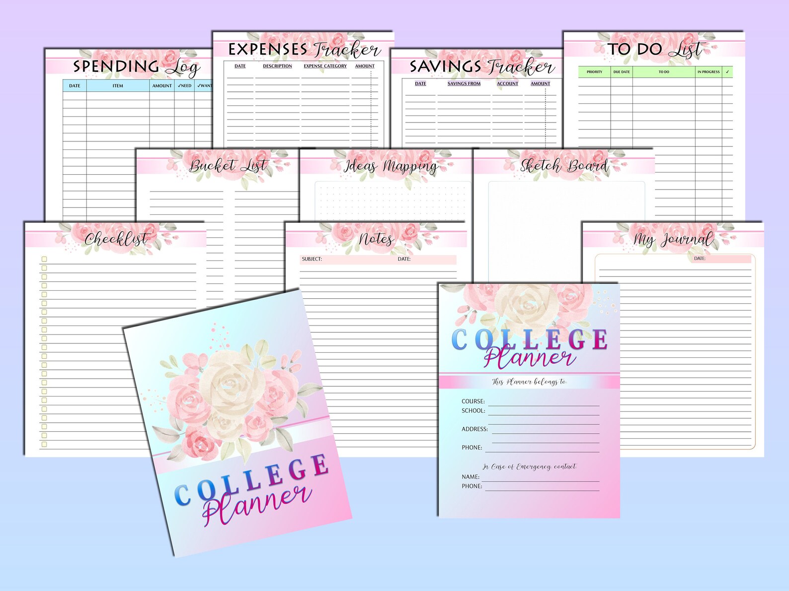 College Planner Printable Planning Visit Student Digital - Etsy