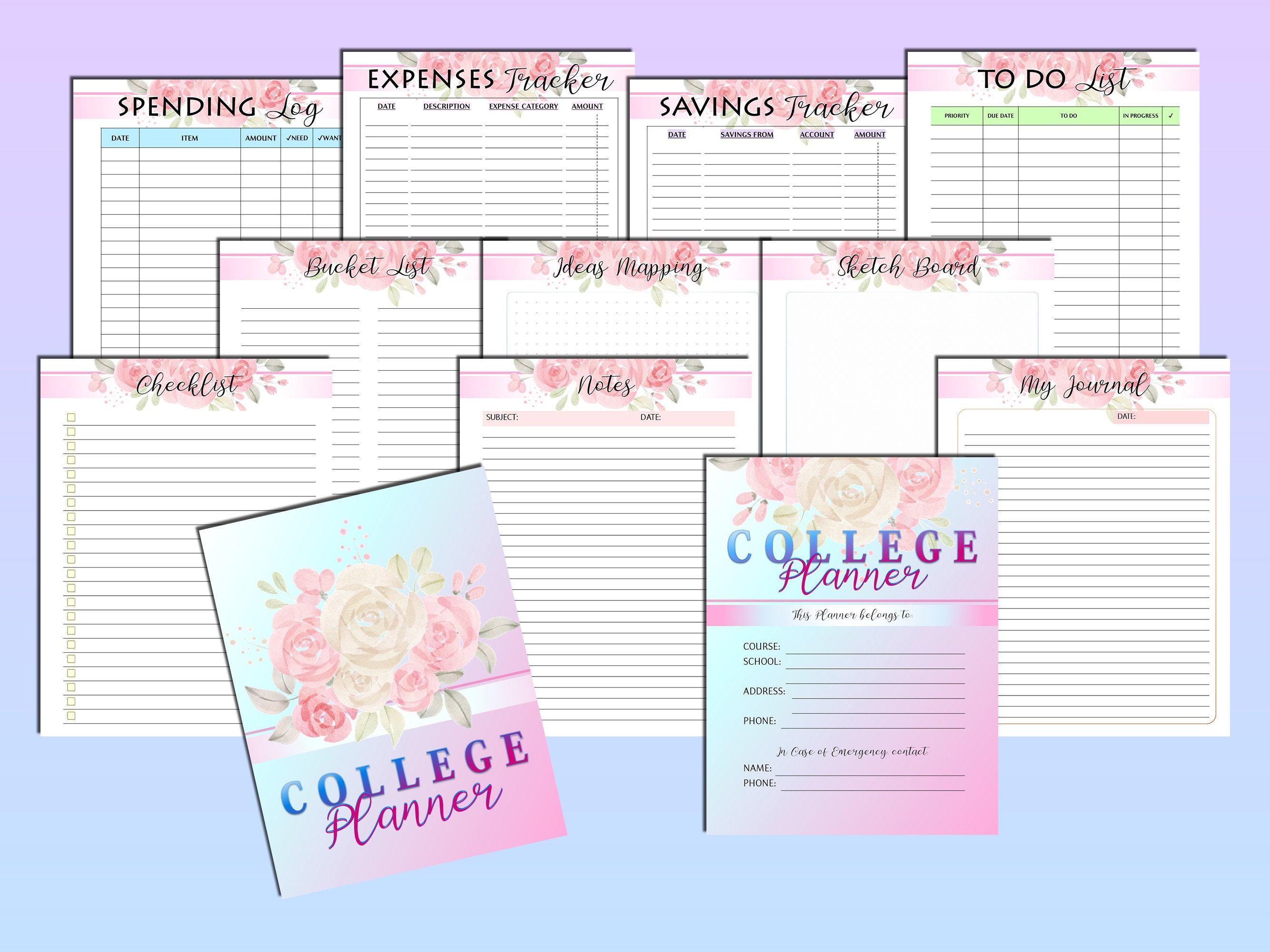 College Planner Printable Planning Visit Student Digital - Etsy