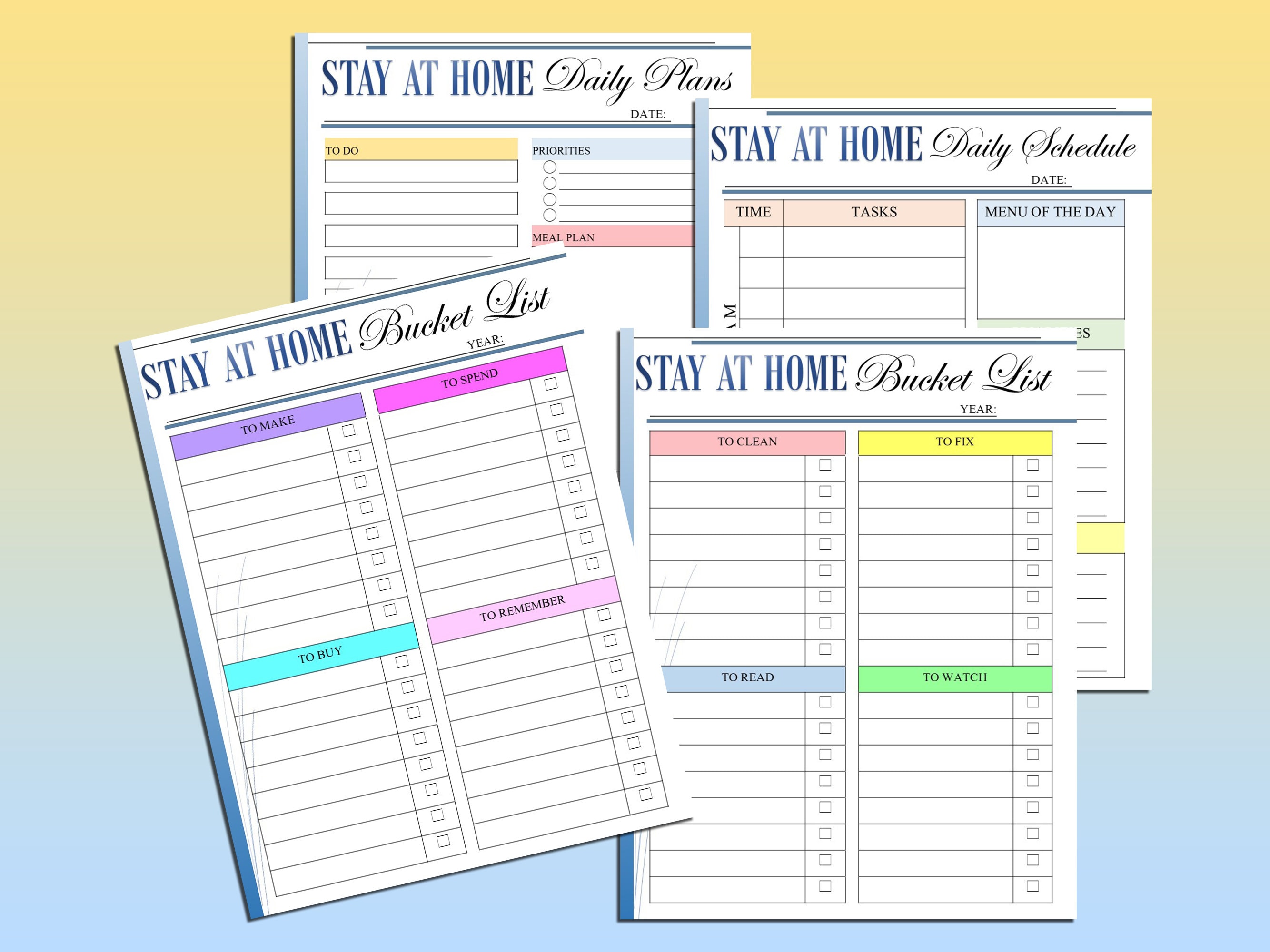 Household Planner Printable Home Management Digital Download Etsy