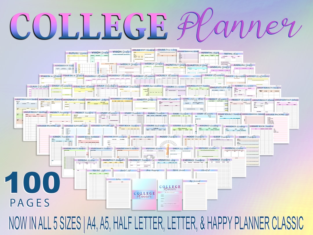 College Planner Printable Planning Visit Student Digital Download ...