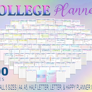 College Planner Printable Planning Visit Student Digital Download Lessons Courses 2024 25 Studies Graduation Physical Academic Online