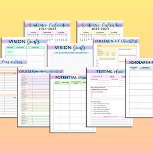 College Planner Printable Planning Visit Student Digital - Etsy