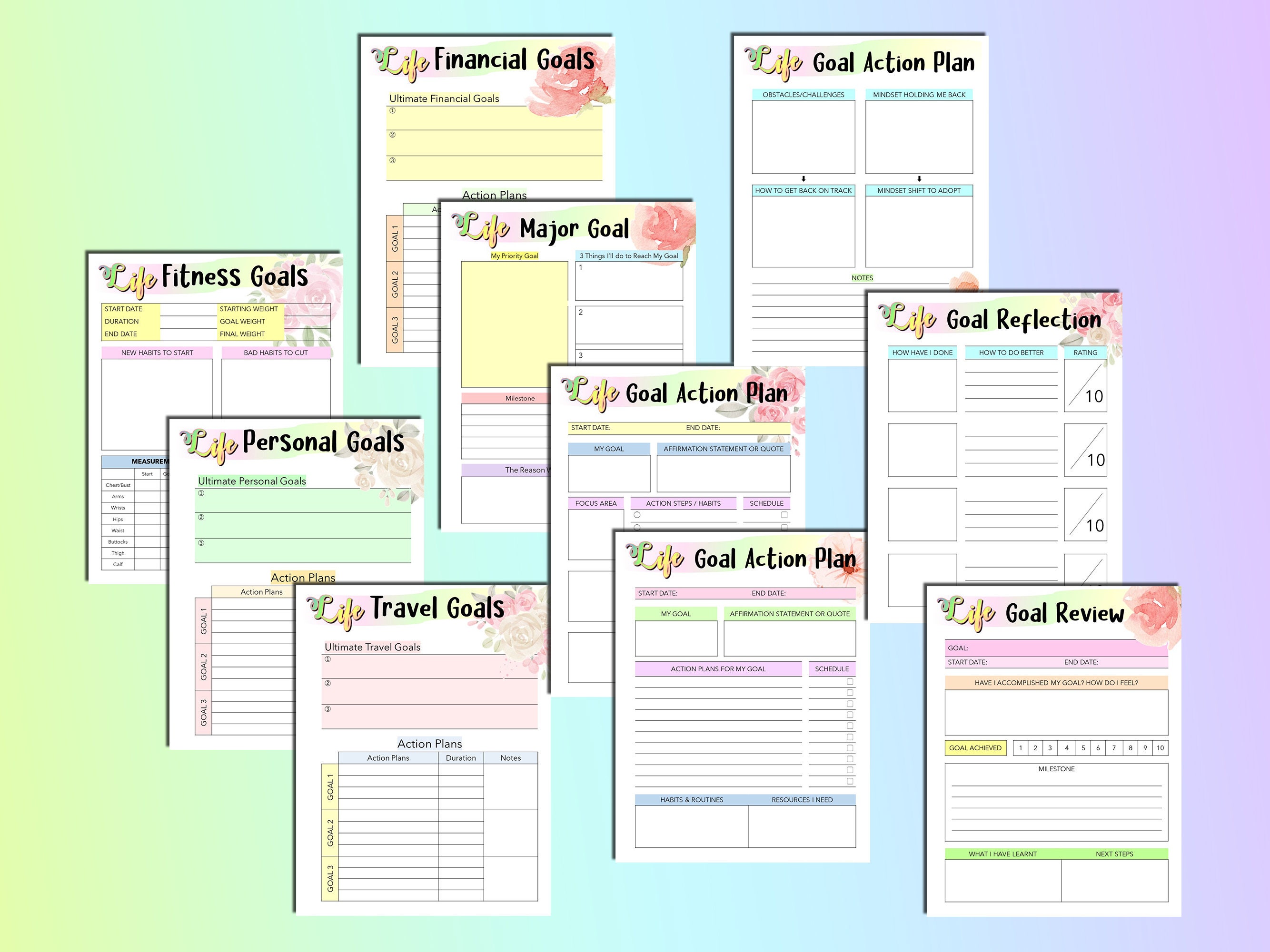 Life Planner Self Care Journal Printable Happiness Digital - Etsy Australia