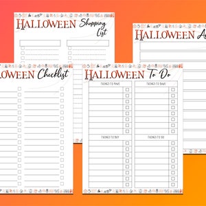 Halloween Planner Printable Holiday Planner Digital Download Gift Menu ...