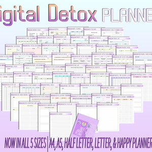 Digital Detox Diaries Workbook Journal Self Reflection Planner Self Assessment Digital Free Printable Mental Health Social Media Detox