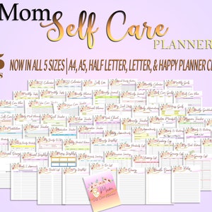 Mamá Autocuidado Diario Planificador Belleza Imprimible Descarga Digital Objetivos Gratitud Salud Vida Mujeres Ocupadas Clásico Feliz PDF Insertar A4 A5 Carta