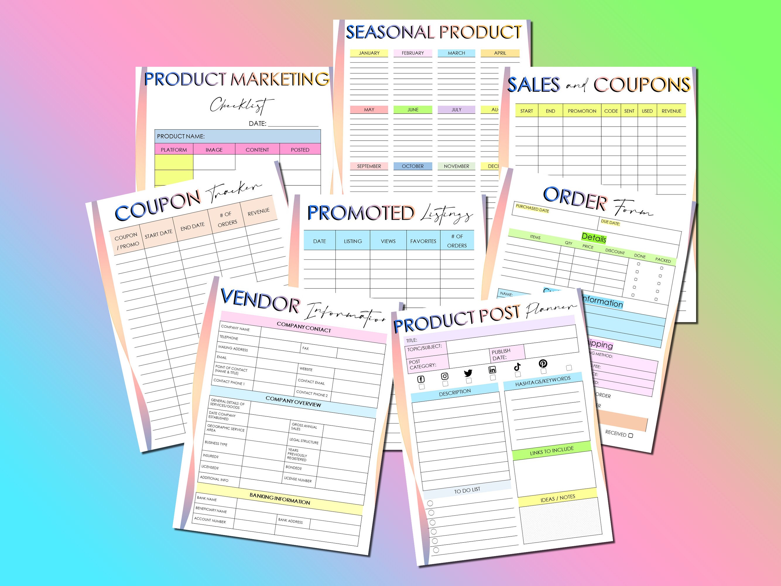 Product Launch Business Planner Printable Etsy Shop Planner - Etsy ...