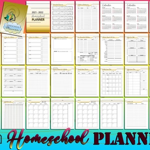Homeschool Planner Printable Homeschool Digital Download Lessons ...