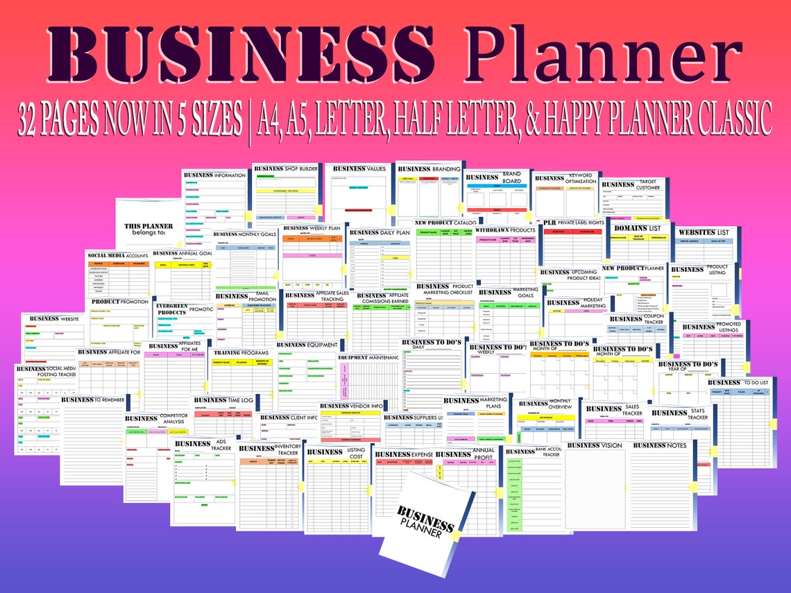 Etsy Shop Business Planner Printable Etsy Shop Planner Digital | Etsy