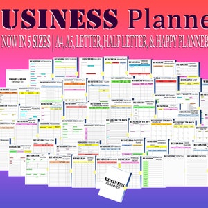 Etsy Shop Business Planner Printable Etsy Shop Planner Digital Download Etsy Seller Planner Classic Happy PDF Inserts A4 A5 Letter Half