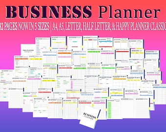 Etsy Shop Business Planner Printable Etsy Shop Planner Digital Download Etsy Seller Planner Classic Happy PDF Inserts A4 A5 Letter Half