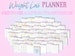 Weight Loss Journal Tracker Planner Workout Fitness Printable Digital Meal Habits Calories Classic Happy PDF Inserts A4 A5 Letter Half