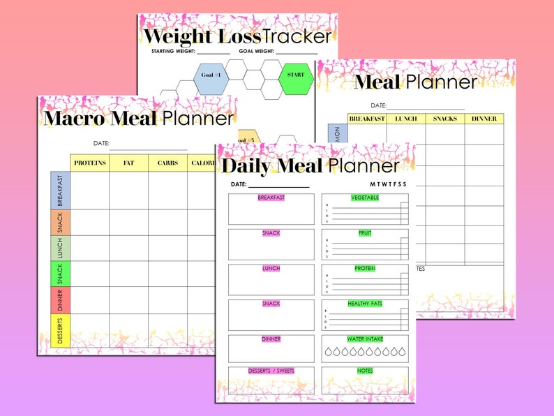Fitness Planner Printable Workout Tracker Digital Download - Etsy