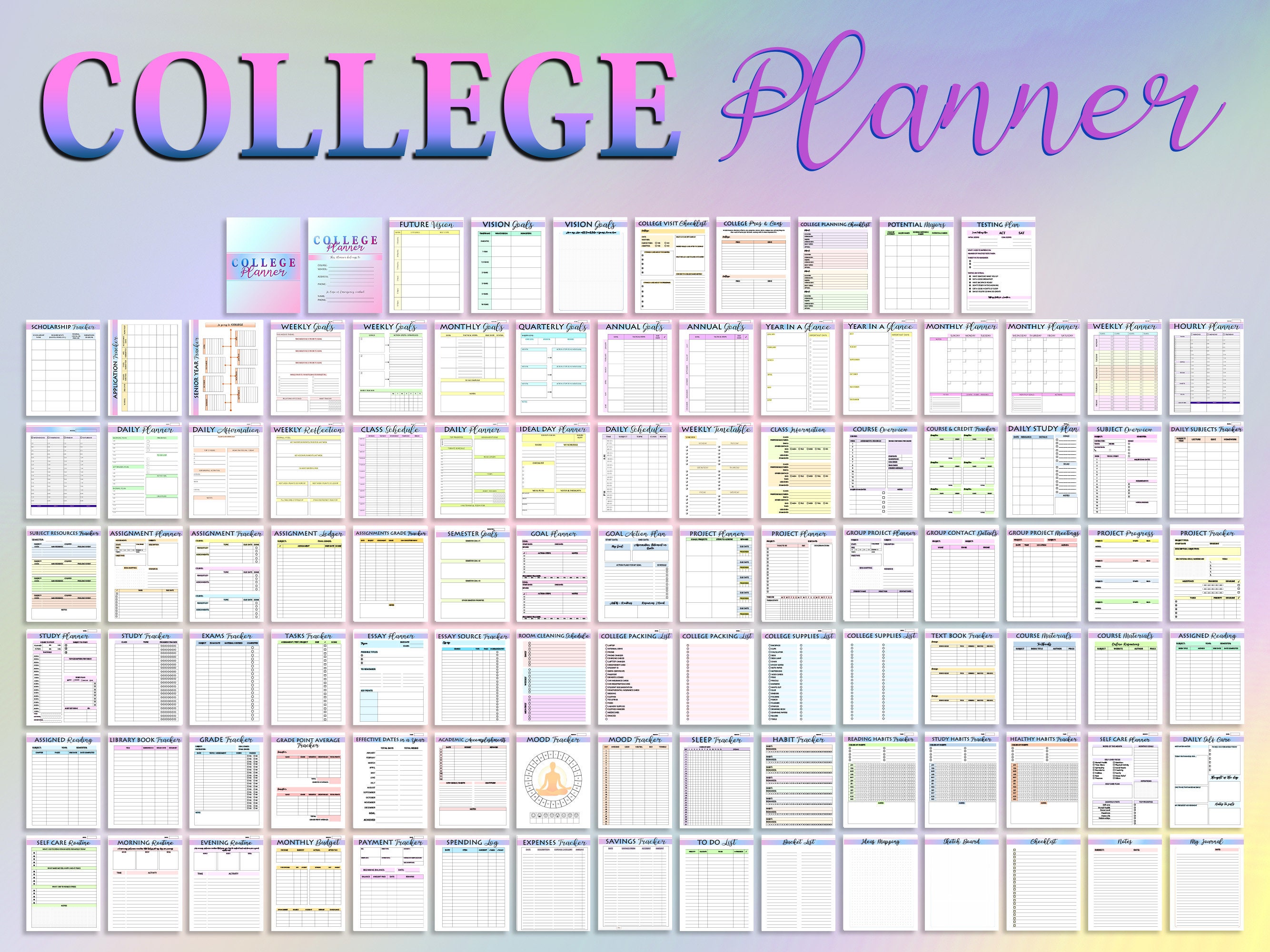 College Planner Printable Planning Visit Student Digital Download ...