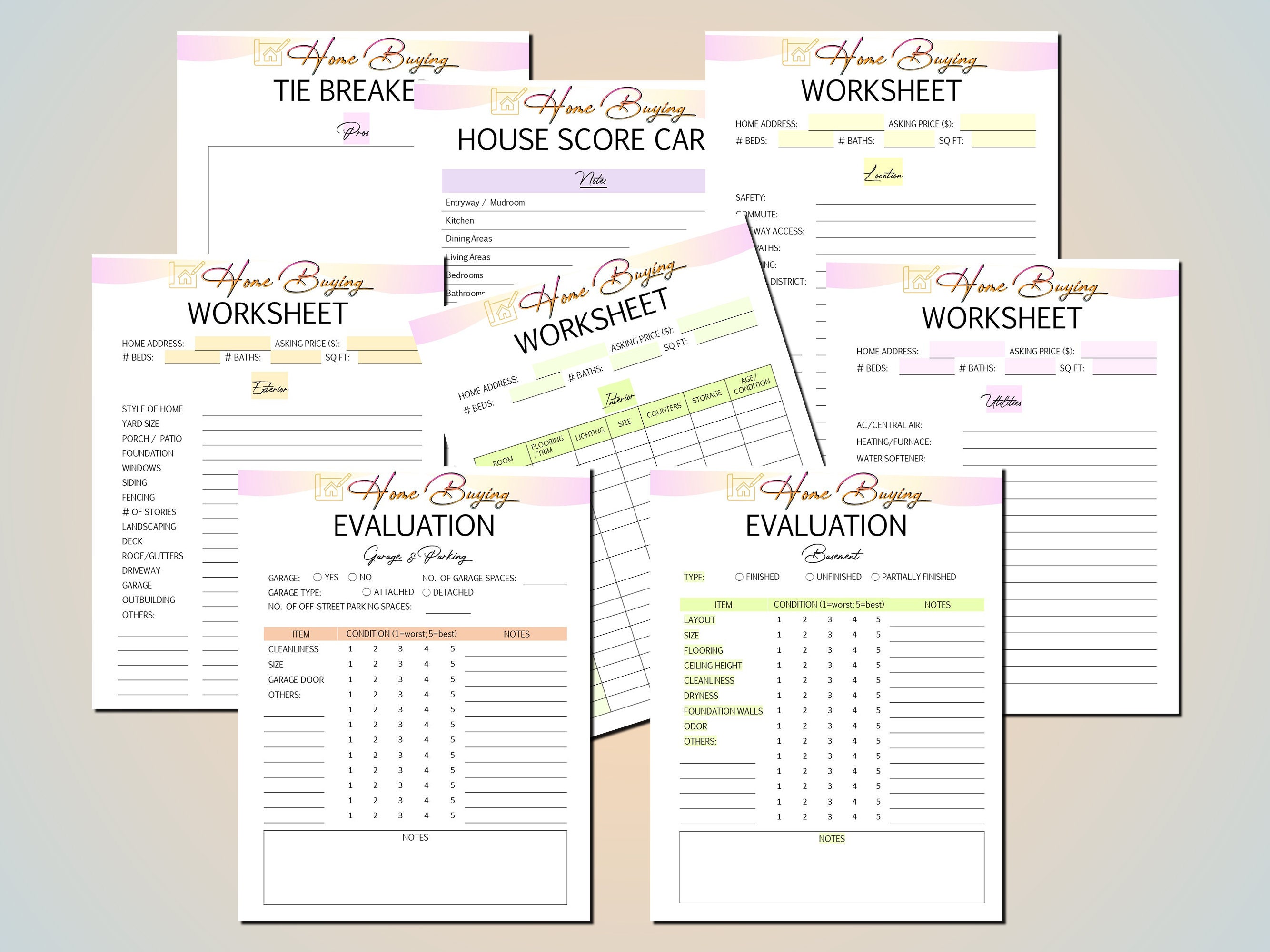 House Hunting Planner Home Buying Checklist Property Printable - Etsy