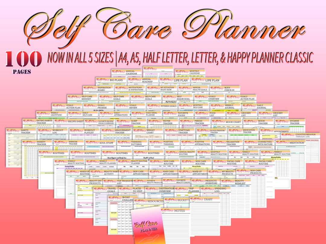 Self Care Journal Life Planner Printable Mental Health Digital Download ...