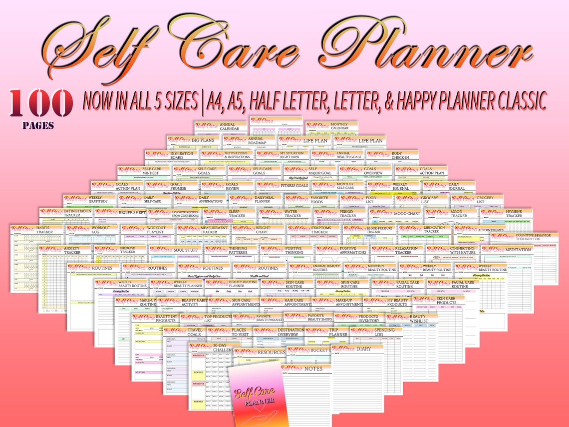 Self Care Journal Life Planner Printable Mental Health Digital Etsy