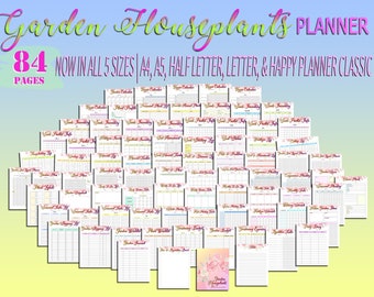 Printable Garden Planner Gardening Journal Houseplants Seeds Organizer Checklist Binder Template Calendar Digital Download Classic