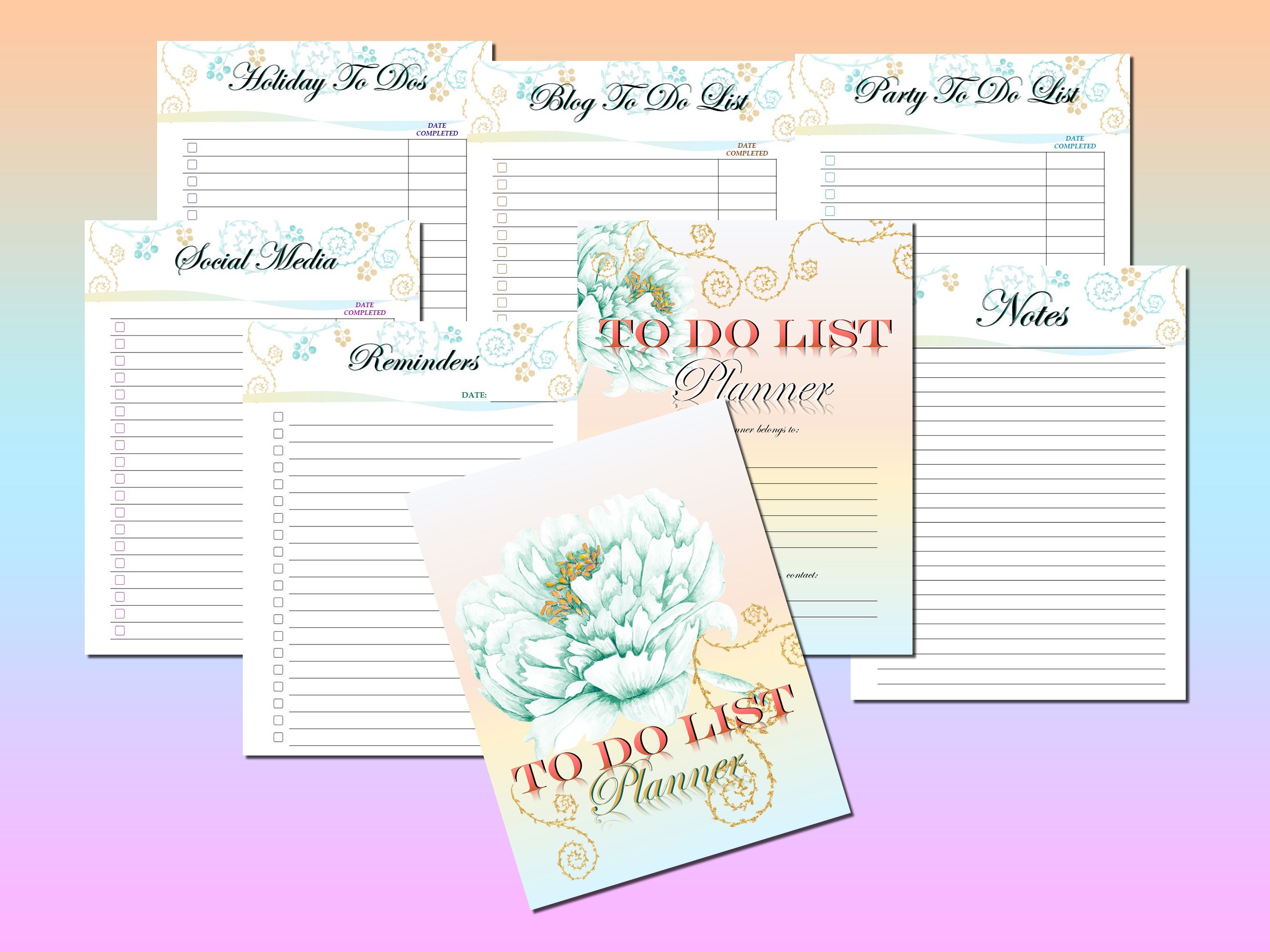 To Do List Goals Weekly Checklist Daily Monthly Productivity Etsy To Do List Goals Weekly Checklist Daily Monthly Productivity Etsy