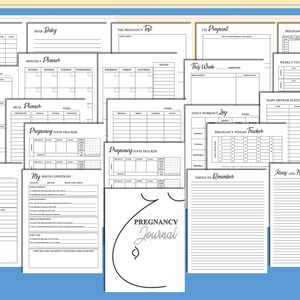 Pregnancy Journal Planner Printable Maternity Digital Download Baby Planner Expecting New Mom Classic Happy PDF Inserts A4 A5 Letter Half