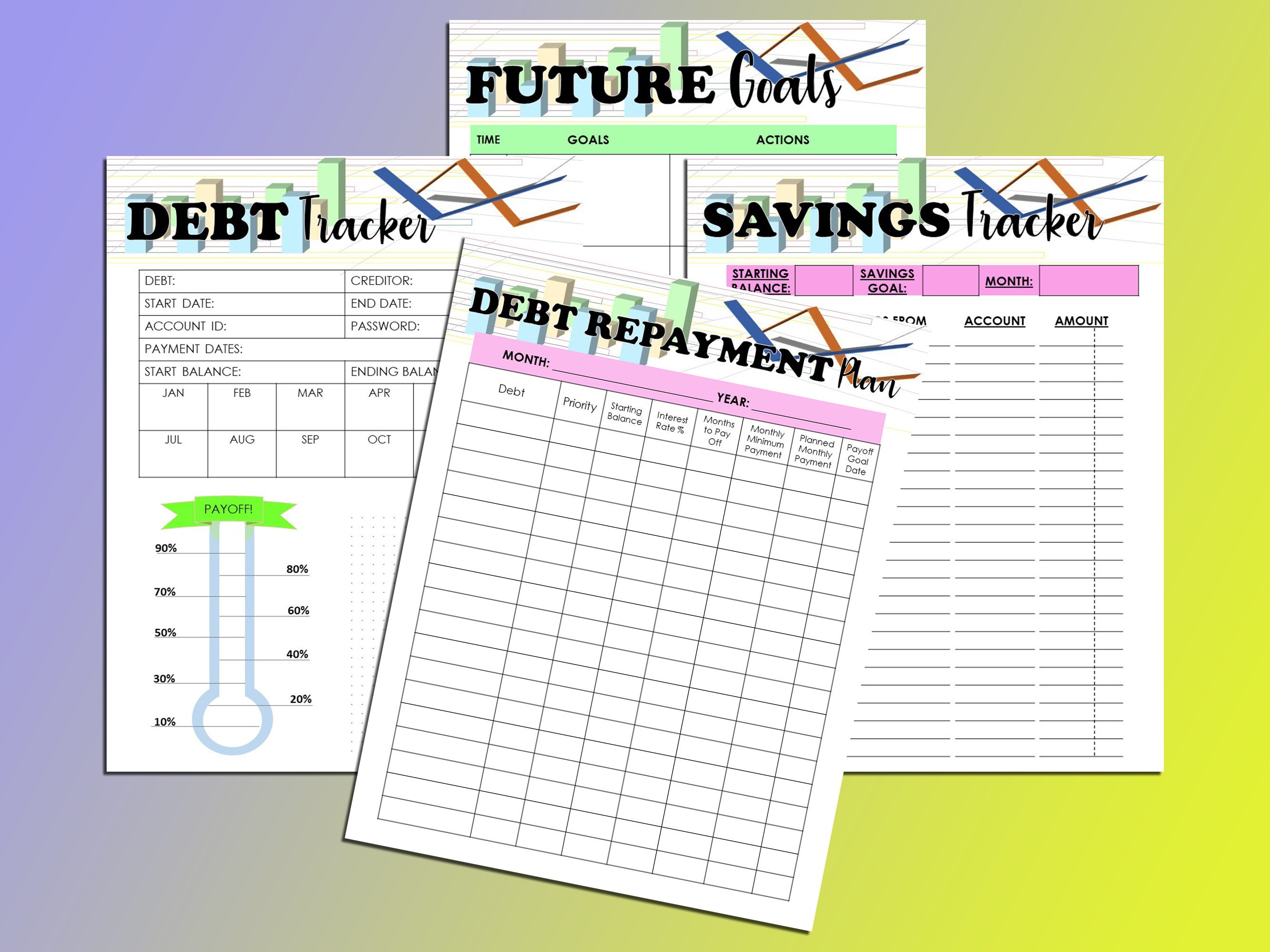 Versatile Financial Planner Printable on Etsy