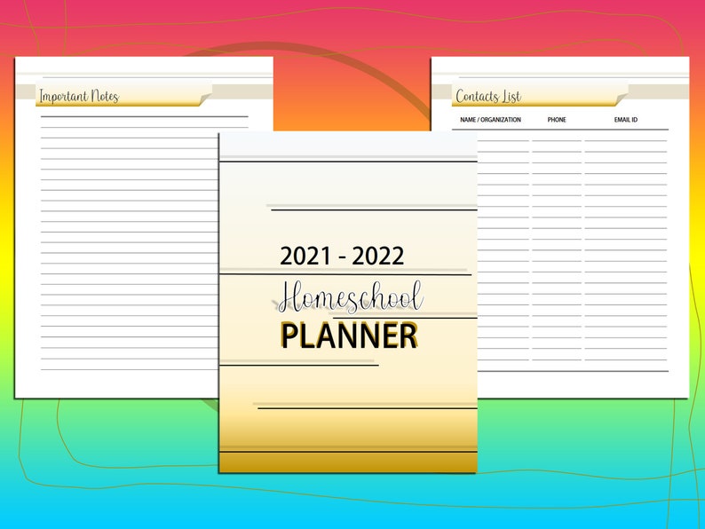 Homeschool Planner Printable Homeschool Digital Download - Etsy