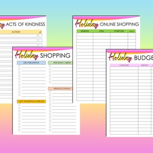 Christmas Planner Printable Holiday Planner Digital Download Gift ...