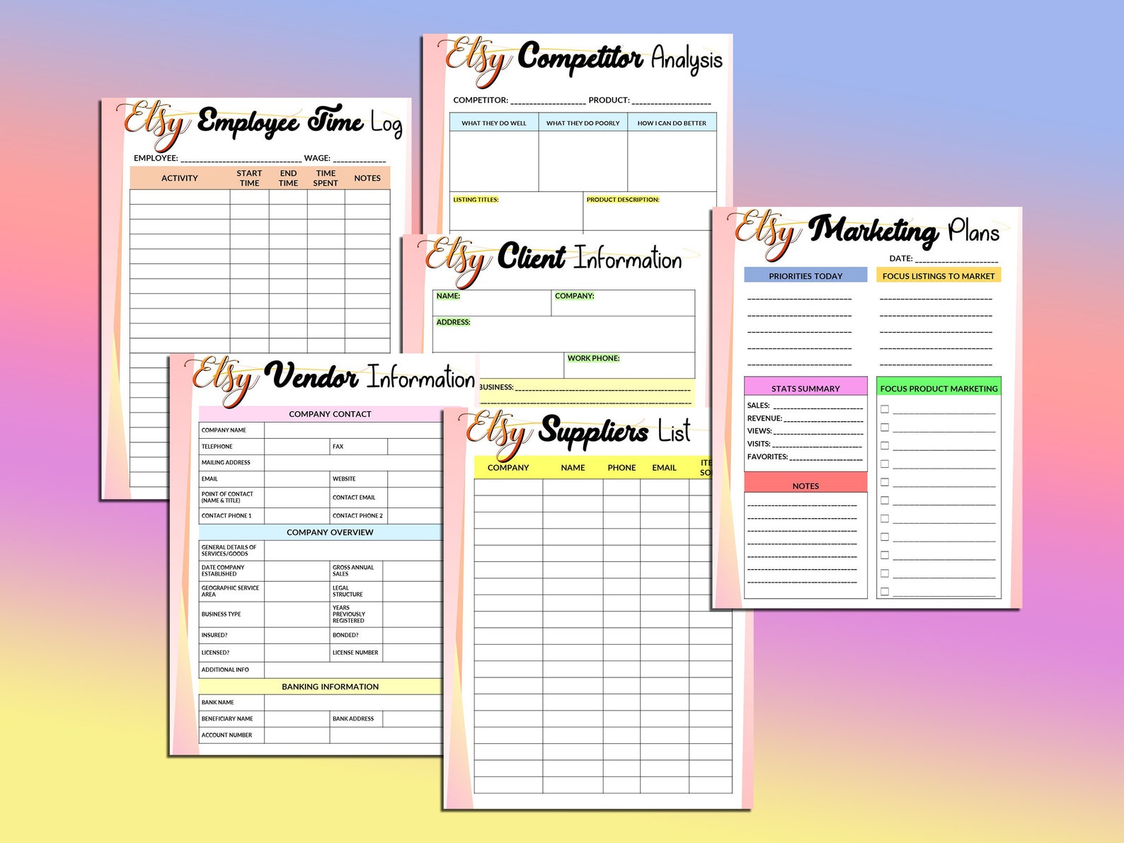 Ultimate Etsy Success Planner Printable Etsy Shop Business - Etsy