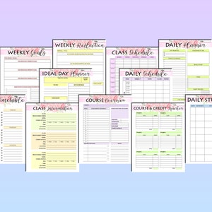 College Planner Printable Planning Visit Student Digital Download Girls ...