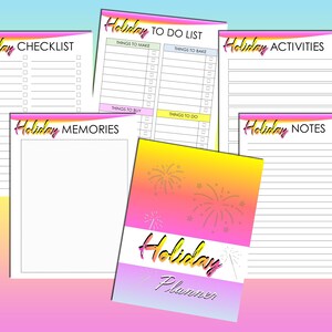 Weihnachts Planer Printable Holiday Planner Digital Download Geschenk Budget Xmas Decor Classic Happy PDF Einsätze A4 A5 Letter Half Bild 3