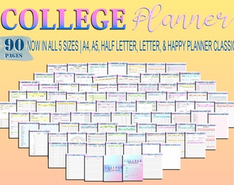 College Planner Printable Planning Visit Student Digital Download Lessons Courses Application Studies Graduation Physical Academic Online