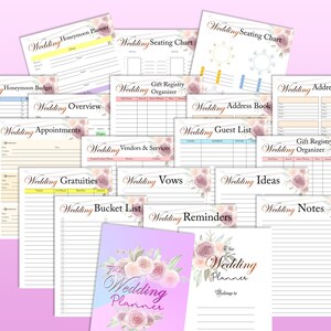 Wedding Planner Printable Wedding Organizer Digital Download Wedding Binder Kit Classic Happy ...